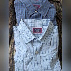 SET OF 2 - UNTUCKit Blue Casual Button Down Shirts for Effortless Style